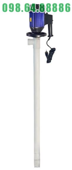 Bơm thùng phuy hóa chất nồng độ cao, ống bơm PTFE model JDT-600W-PTFE